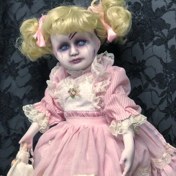OOAK Creepy Odd 17” Haunted Ghost Undead Scary Halloween Horror Art Doll - Picture 13 of 13